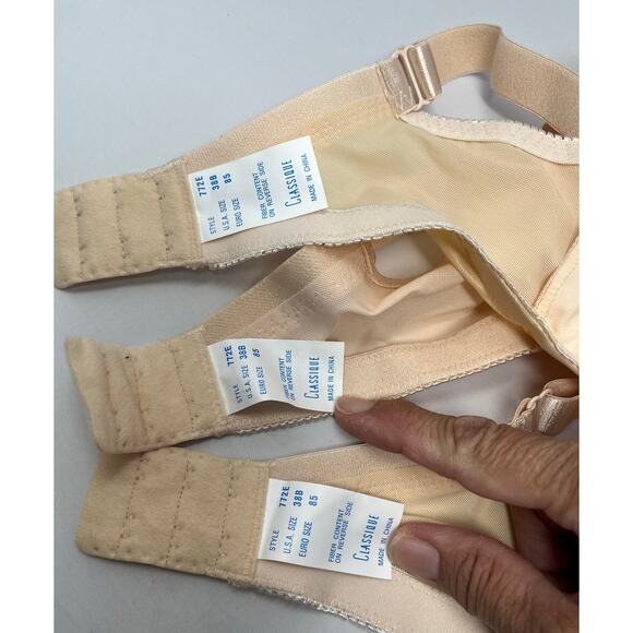 Classique NWT Wireless Pocket Bra 38B 772E Post Mastectomy Surgery Blush Beige - Picture 5 of 7